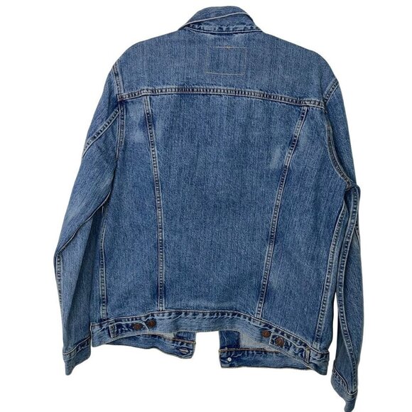 Levi's Womens Trucker Jacket Blue Size Large Denim Pure Cotton Customized New - Picture 11 of 13